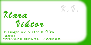 klara viktor business card